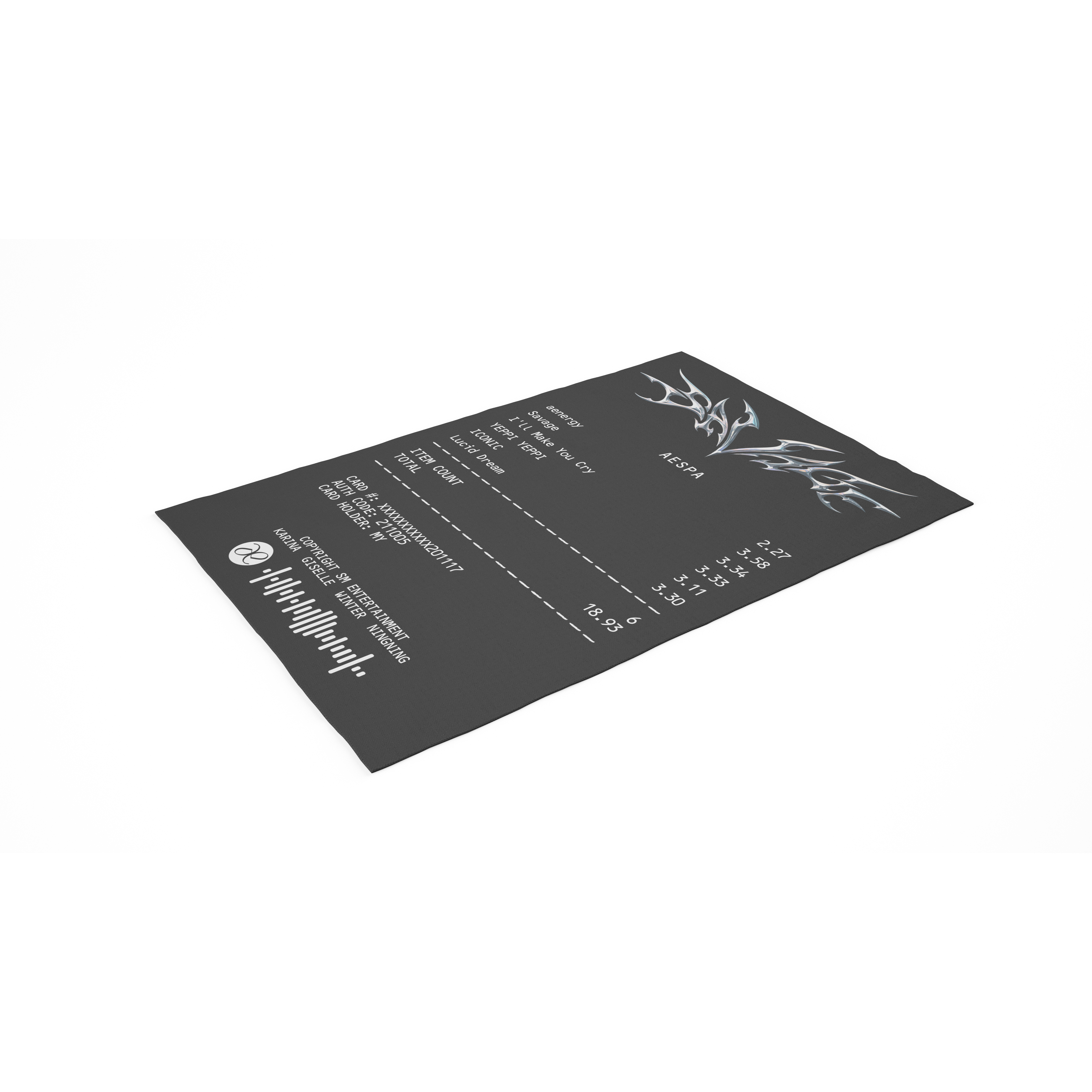 AESPA "SAVAGE" RECEIPT RUG