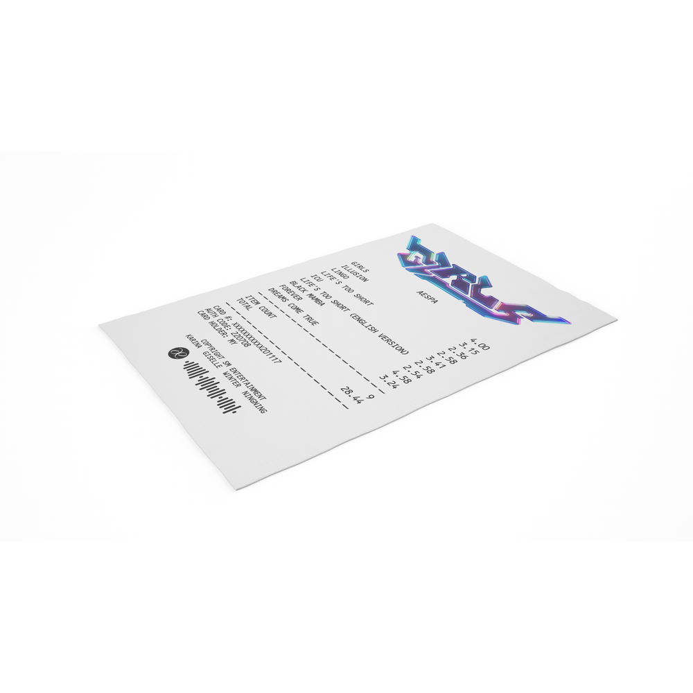 AESPA "GIRLS" RECEIPT RUG