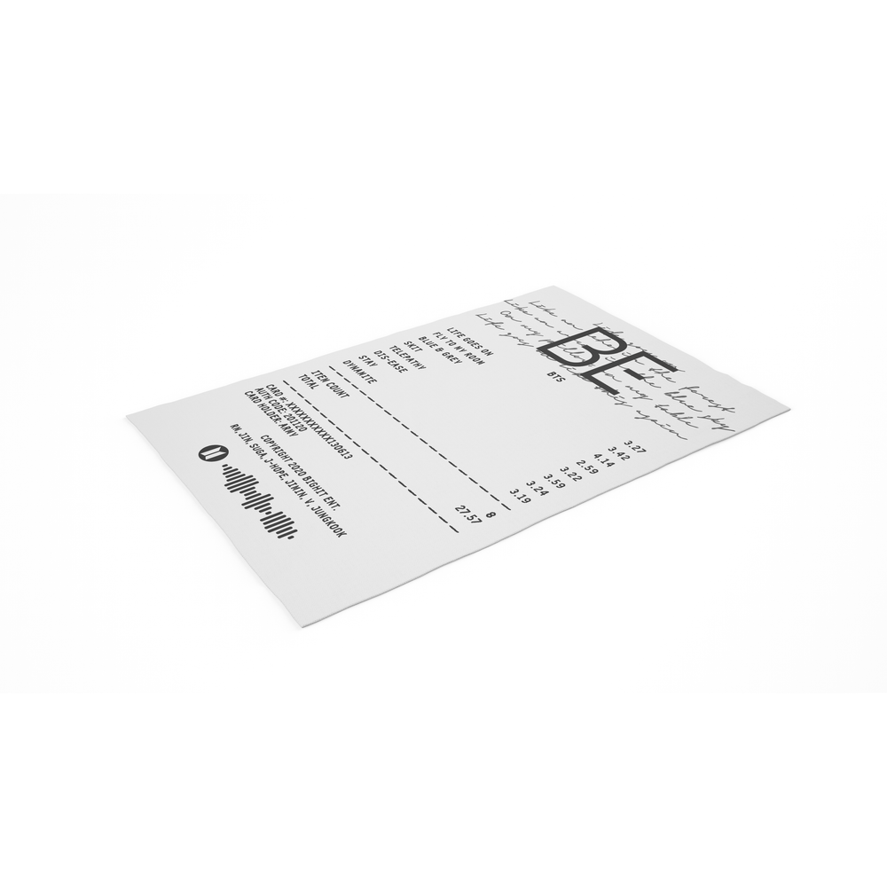 BTS "BE" RECEIPT RUG