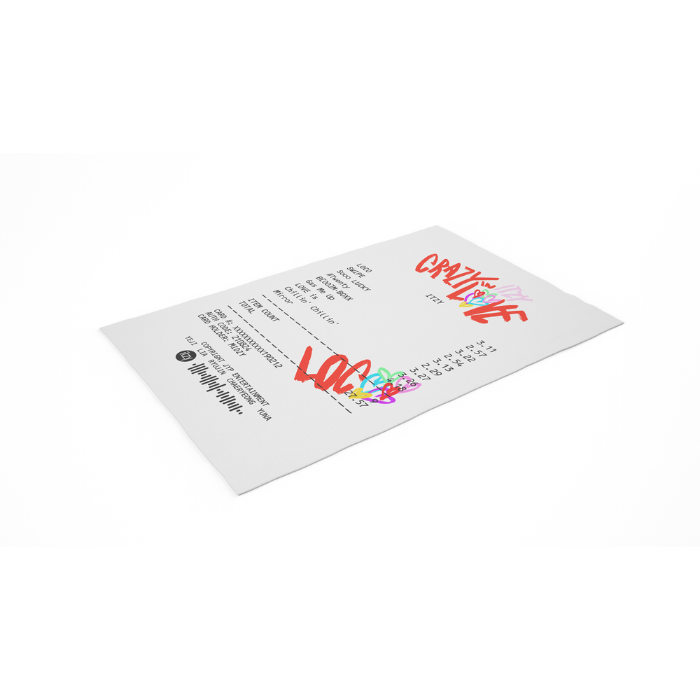 ITZY "CRAZY IN LOVE" RECEIPT RUG