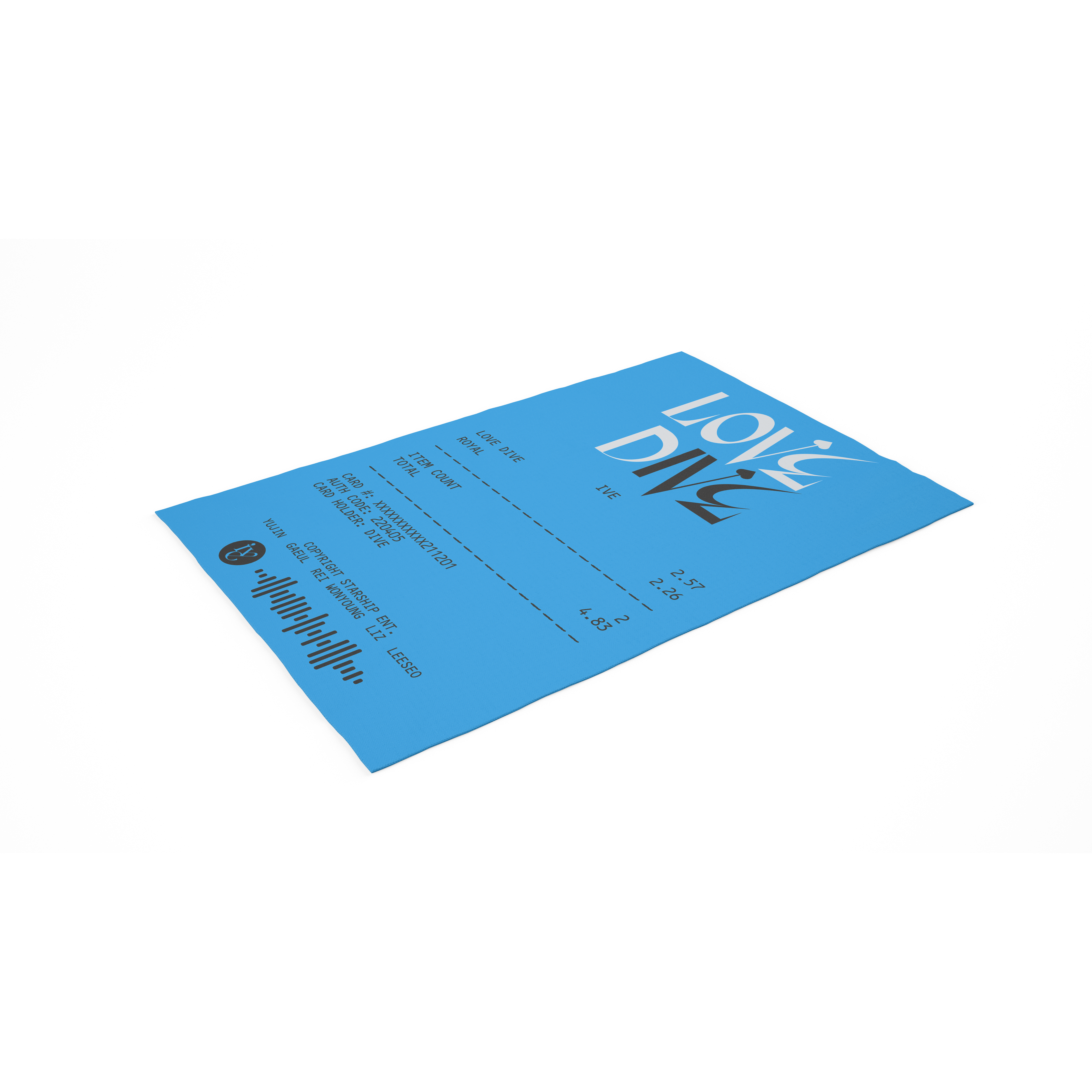 IVE "LOVE DIVE" RECEIPT RUG