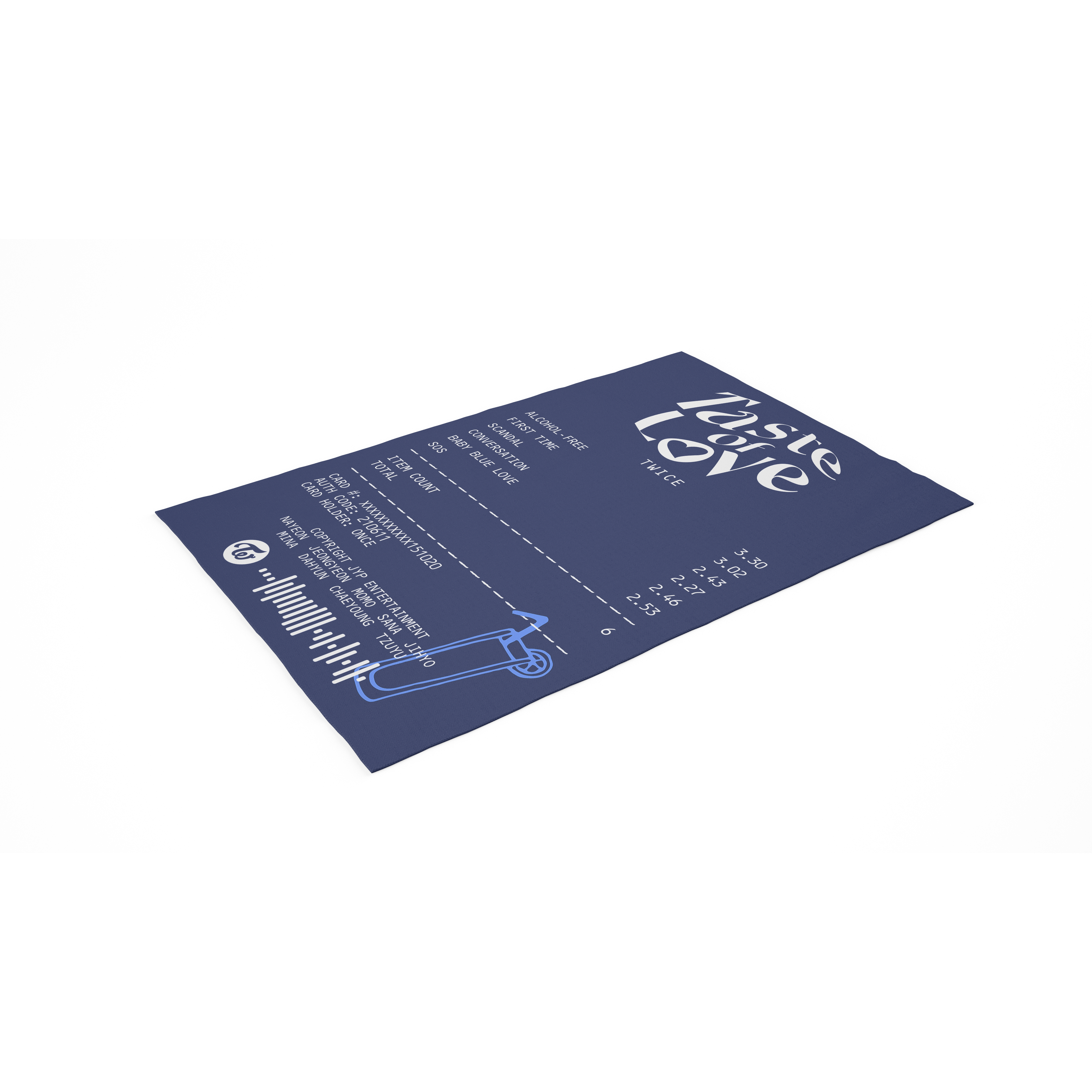 TWICE "TASTE OF LOVE" RECEIPT RUG
