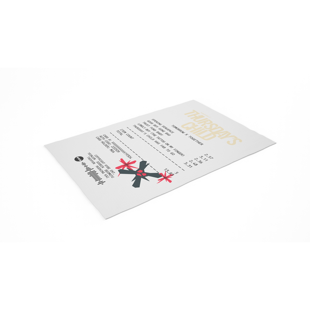TXT "THURSDAY'S CHILD" RECEIPT RUG